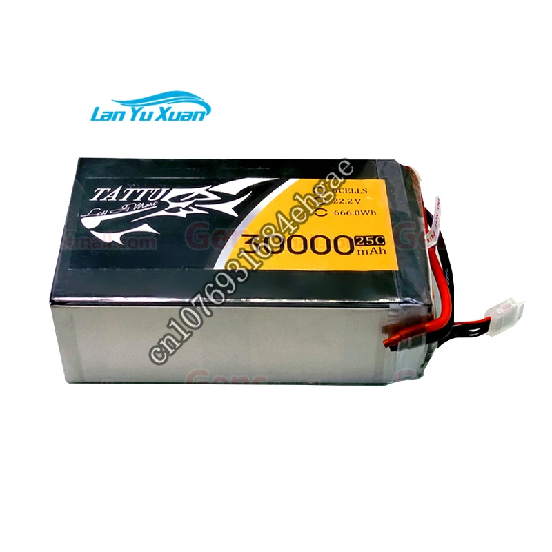 

TATTU 22.2V 6S 30000mAh 25C Smart Lipo Rechargeable Battery for Big Quadcopter Dr one Pack Sale