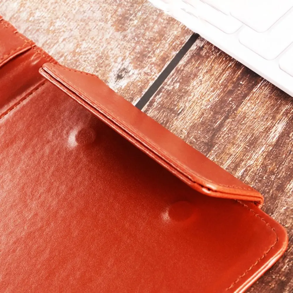 PU Leather A5 File Folder Card Slot With Elastic Pen Insert Business Meeting Contract Clamp Waterproof Order Dishes Note Holder