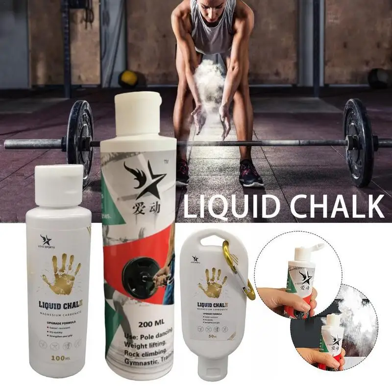 

50ML/100ML/150ML/200ML Liquid Chalk Anti-slip Magnesium Powder For Weightlifting Climbing Fitness Weight Lifting Anti Slip Cream
