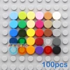 100pcs Tile 1x1 Round DIY Building Blocks Bricks  33Color Educational Creative Toys for Children Size Compatible With 98138 1