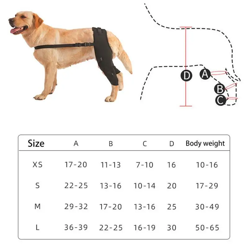 Dog Leg Support Brace Rear Leg Knee Brace Joint Support Dog Hip Brace Support Rear Leg Knee Brace Protect Wound Prevent Injuries