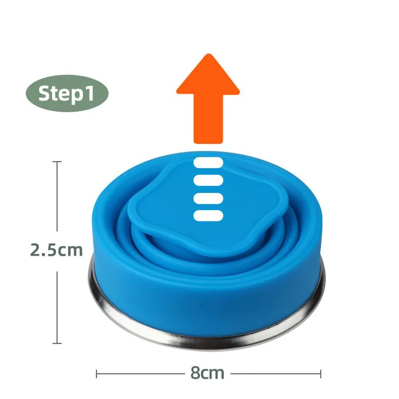 Compact 200ml Silicone Folding Water Cup with Lid - Portable and Heat Resistant