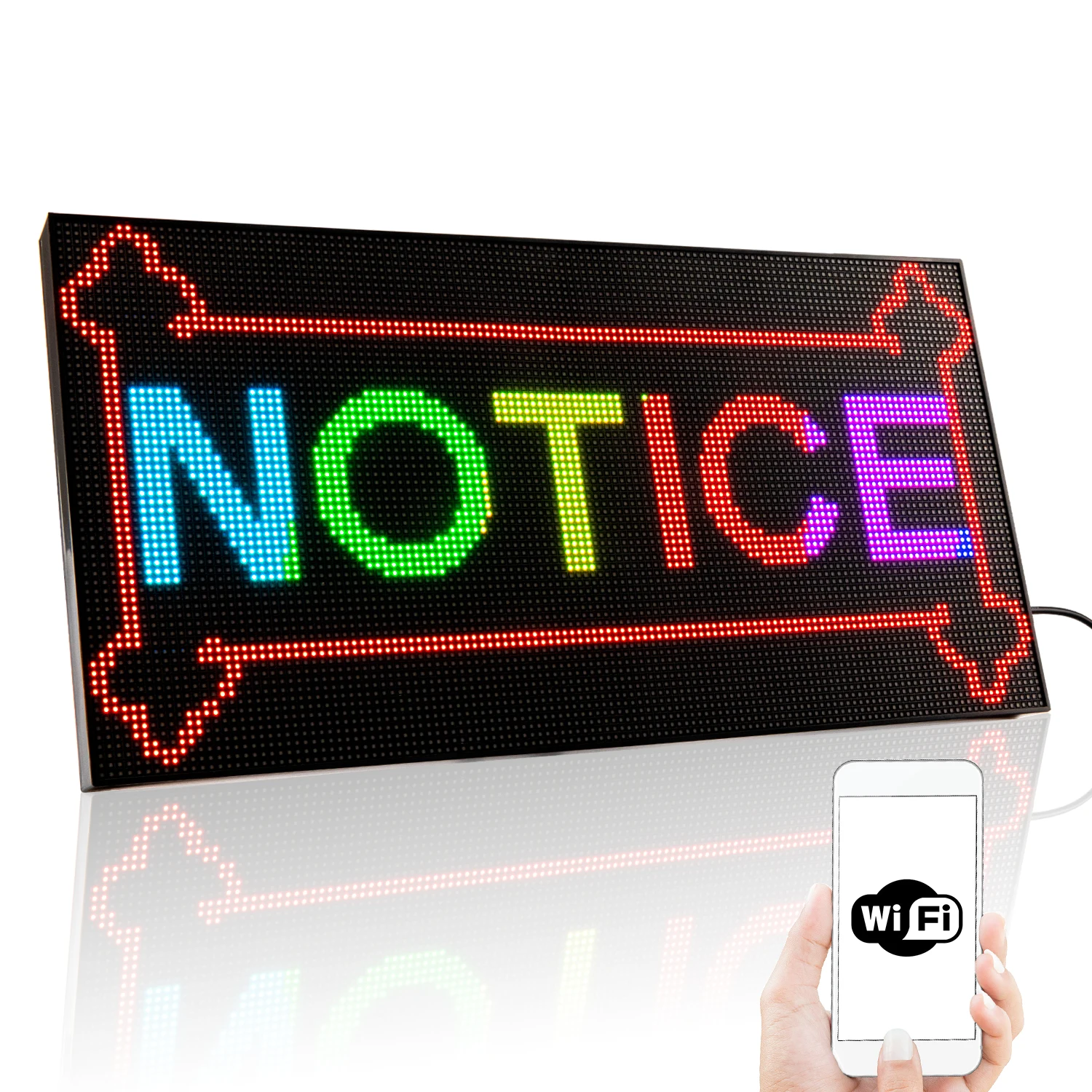 Leadleds P3 5V 39CM Led Display WIFI Programmable Led Sign RGB ...