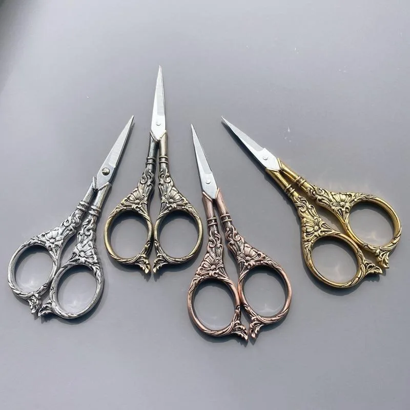 European Sewing Vintage Scissors Vintage Embroidery Retro Dressmaker Shears Fabric Tool Needlework Tailor Shears 1Pc sewing scissors tailor scissors sewing supplies