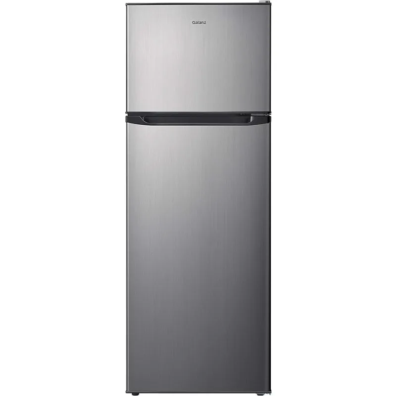 

Refrigerator Dual Door Fridge, Adjustable Electrical Thermostat Control with Top Mount Freezer Compartment, 12.0 Cu.Ft