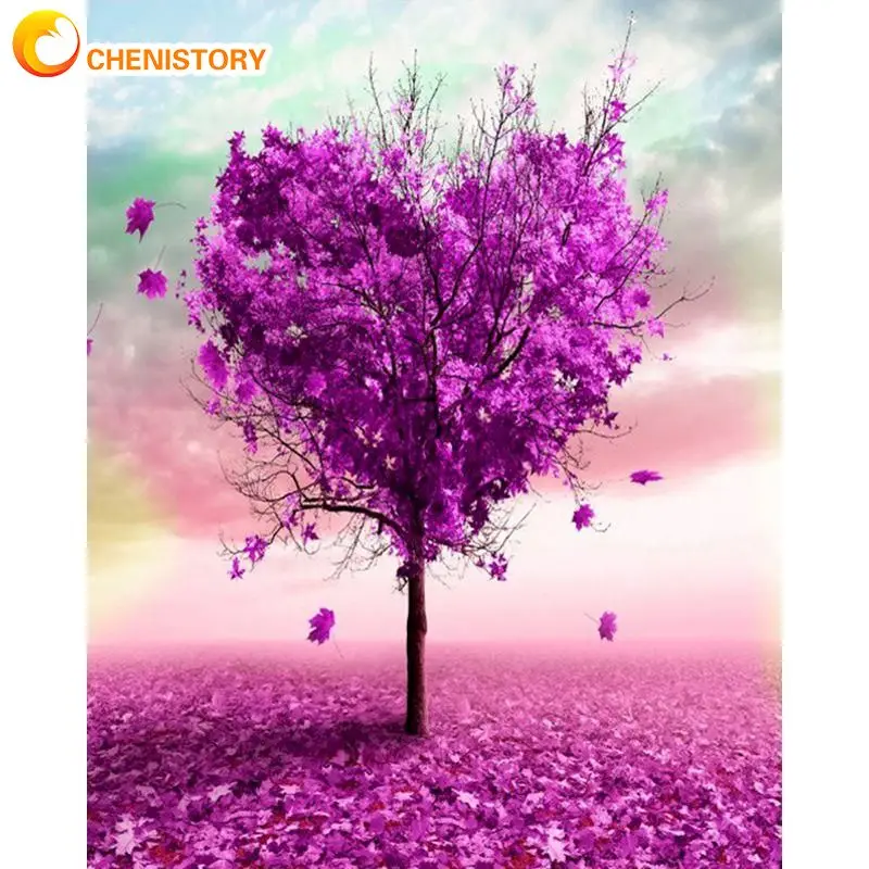 

CHENISTORY Painting By Numbers Heart Tree Coloring By Numbers On Canvas For Adults Acrylic Paints Art Personalized Gift