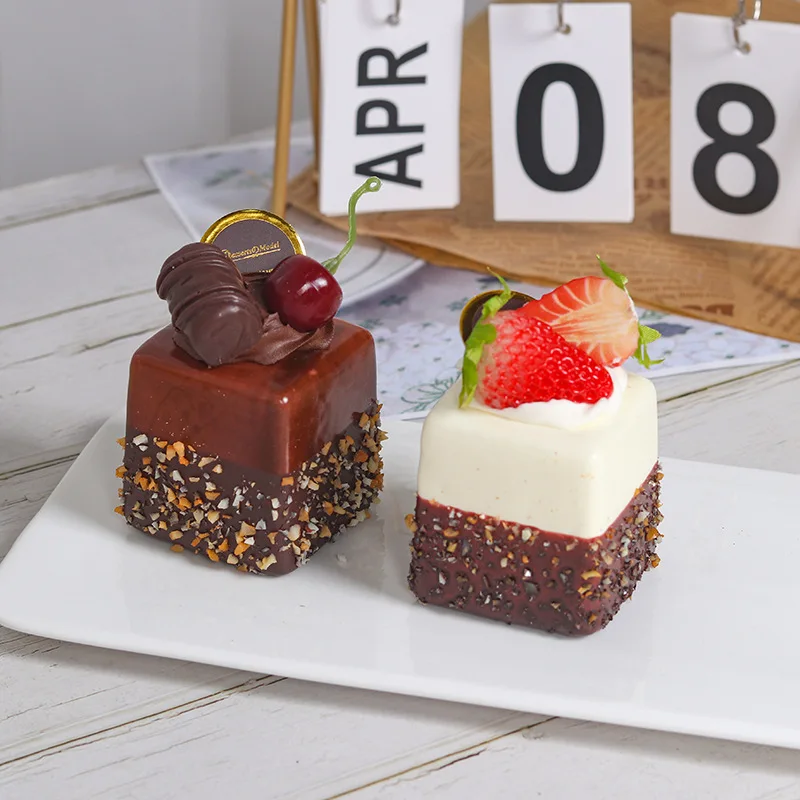 1PC Artificial Fruit Cake Biscuit Fake Food Decoration Photography Pro Food Simulation Cake Model Tea Table Decoration food model food photography props