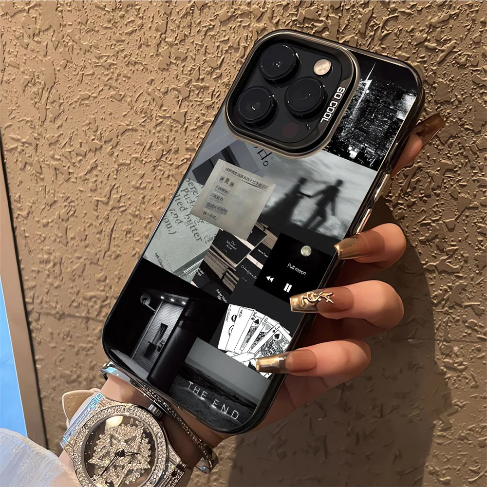 Luxury Daily Life Silhouette Matte Phone Case - Elegant Back Cover
