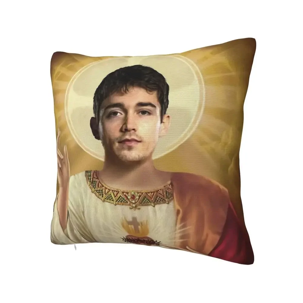 Description Picture 3 of itemCharles Leclerc Jesus Funny Pillowcase Printing Polyester Cushion Cover Decoration Throw Pillow Case Cover Home Zipper 45*45cm