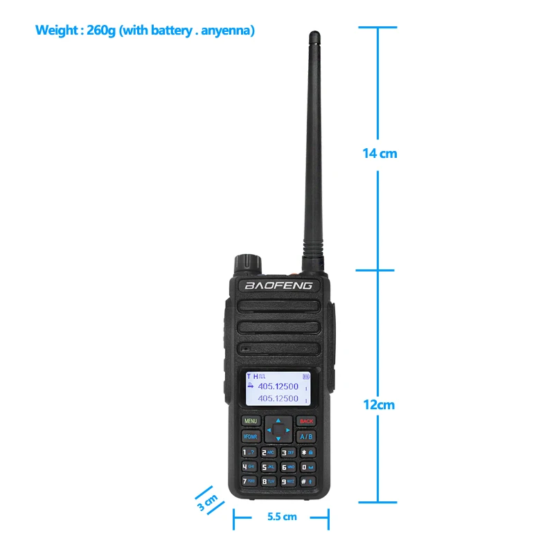 Baofeng-walkie-talkieデジタルデュアルバンドDR-1801UV,長距離