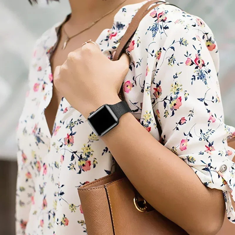 Elegant Milanese Loop Strap for Apple Watch – Premium Stainless Steel Band Bracelet