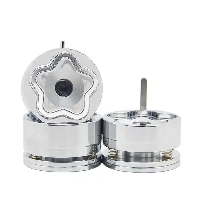 N3 Star Shape 56x54mm Badge Button Maker Machine +100 Sets Metal Pinback Supplies + Mould + Stand Cutter