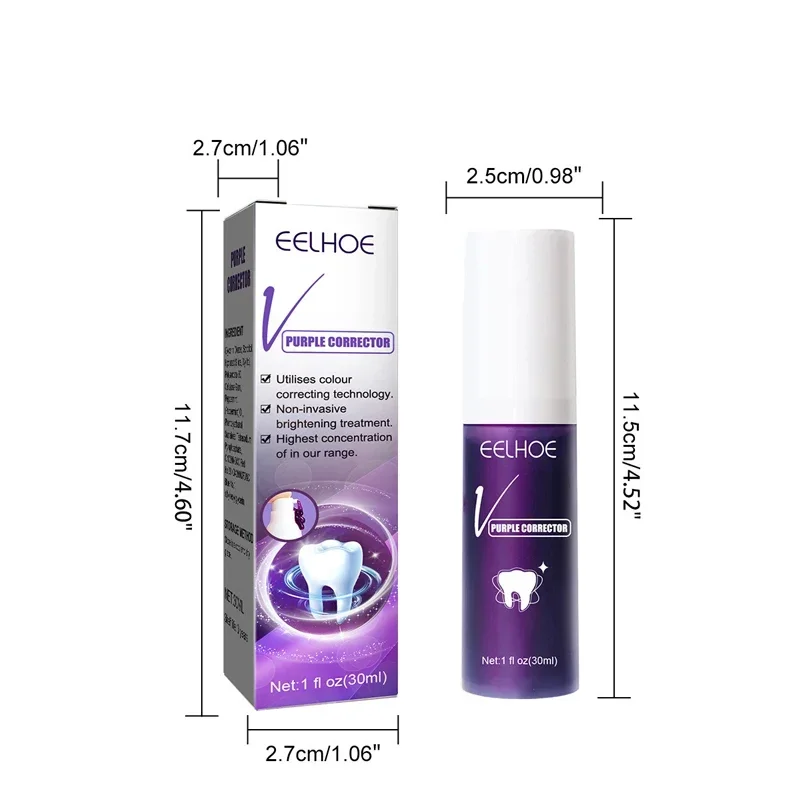 Purple Whitening Toothpaste Anti-Sensitive Removes Stain Removal Teeth Dental Calculi Fresh Breath Tooth Care Products images - 6