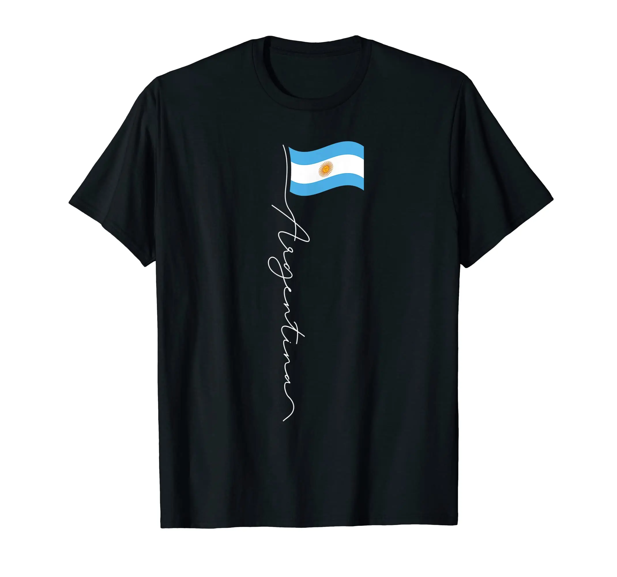 100% Cotone Argentina Signature Flag Pole - Patriotic Argentina Flag T-Shirt Hip Hop Uomo Donna T-Shirt Unisex
