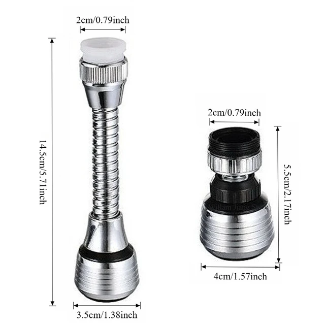 Water Tap Extension Water Faucet Extender Anti-Splash Heads Kitchen Faucets Extender Spare Parts Faucets Extended Aerator Filter 6