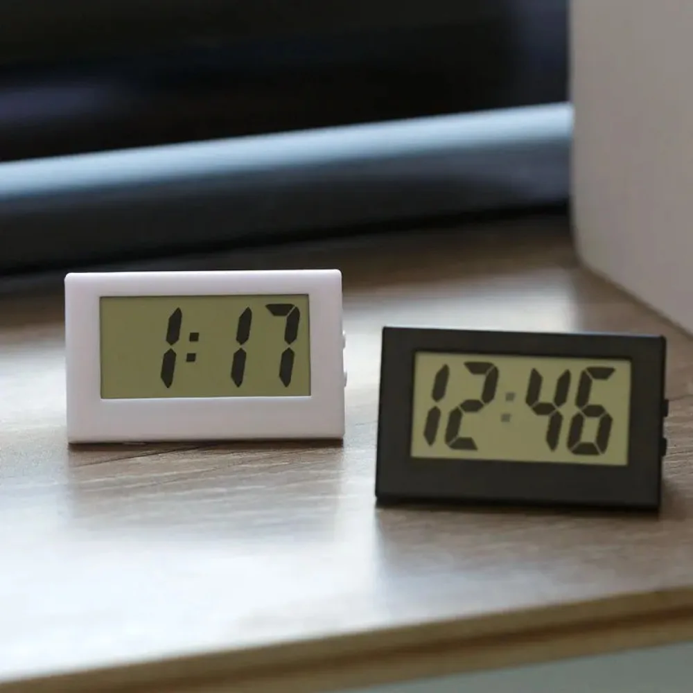 LCD Digital Clock Mini LCD Digital Table Dashboard Desk Electronic Clock for Desktop Home Office