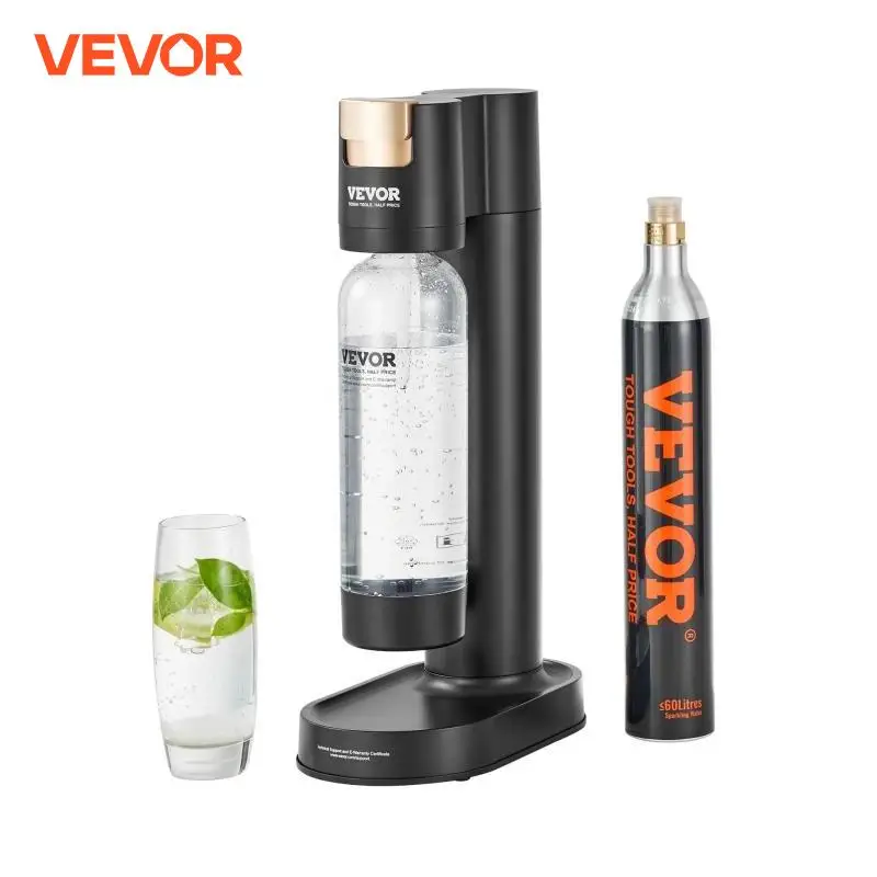 VEVOR Sparkling Water Maker Soda Maker Machine for Home Carbonating Seltzer Water Starter Kit with BPA-free 1L PET Bottle 60L
