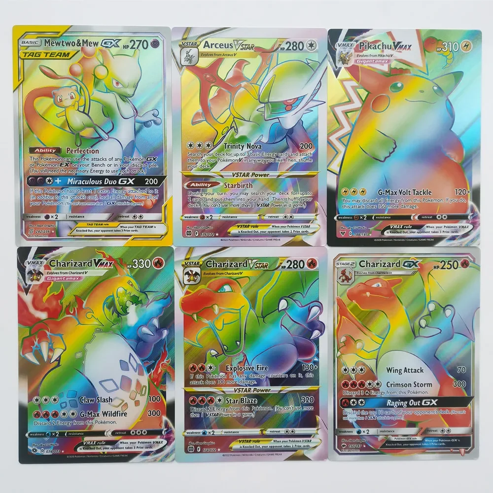 NEW Oversized Pokemon Cards 12Pcs Jumbo Letters Cards Vmax