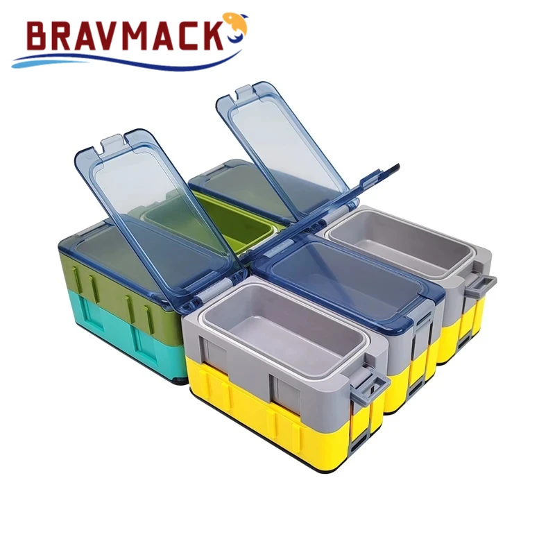 Tackle Bait Storage Boxes Portable Lure Hook Organizer Mini Utility Lures Fishing Box Sea Fishing Accessory Box