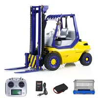 RTR 1/14 Scale RC Hydraulic Forklift Metal Wheeled Transfer DIY Painted Finished Car Folk Lift Truck Light Sound Toy Model 2