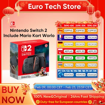 Nintendo Switch 2 Schermo da 7,9'' Joy‐Con Maniglia Console audio regolabile migliorata Include Mario Kart World NS2 Originale