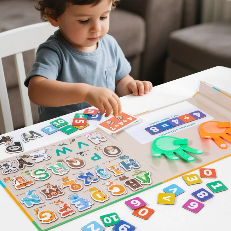 Magnetic Alphabet Montessori-Inspired Preschool STEM Toys finger operations  ABC Spelling Game Toddler Learning Early Education