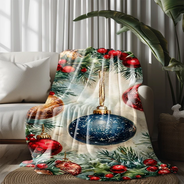 Christmas Ornament Throw Blanket 5