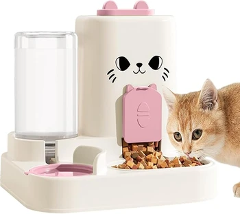 Gravity Pet Feeder and Water Dispenser Small Dog Cat Food Water Dispenser Small Pet Food and Water Dispenser Pet Feeder Water