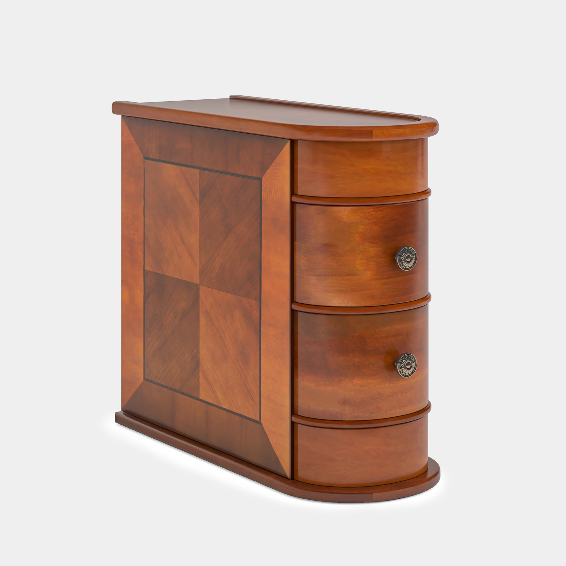 60 cm Moderne Bijzettafel, 2-Traps Houten Tafel voor 60 cm Moderne Bijzettafel, 2-Traps Houten Tafel voor