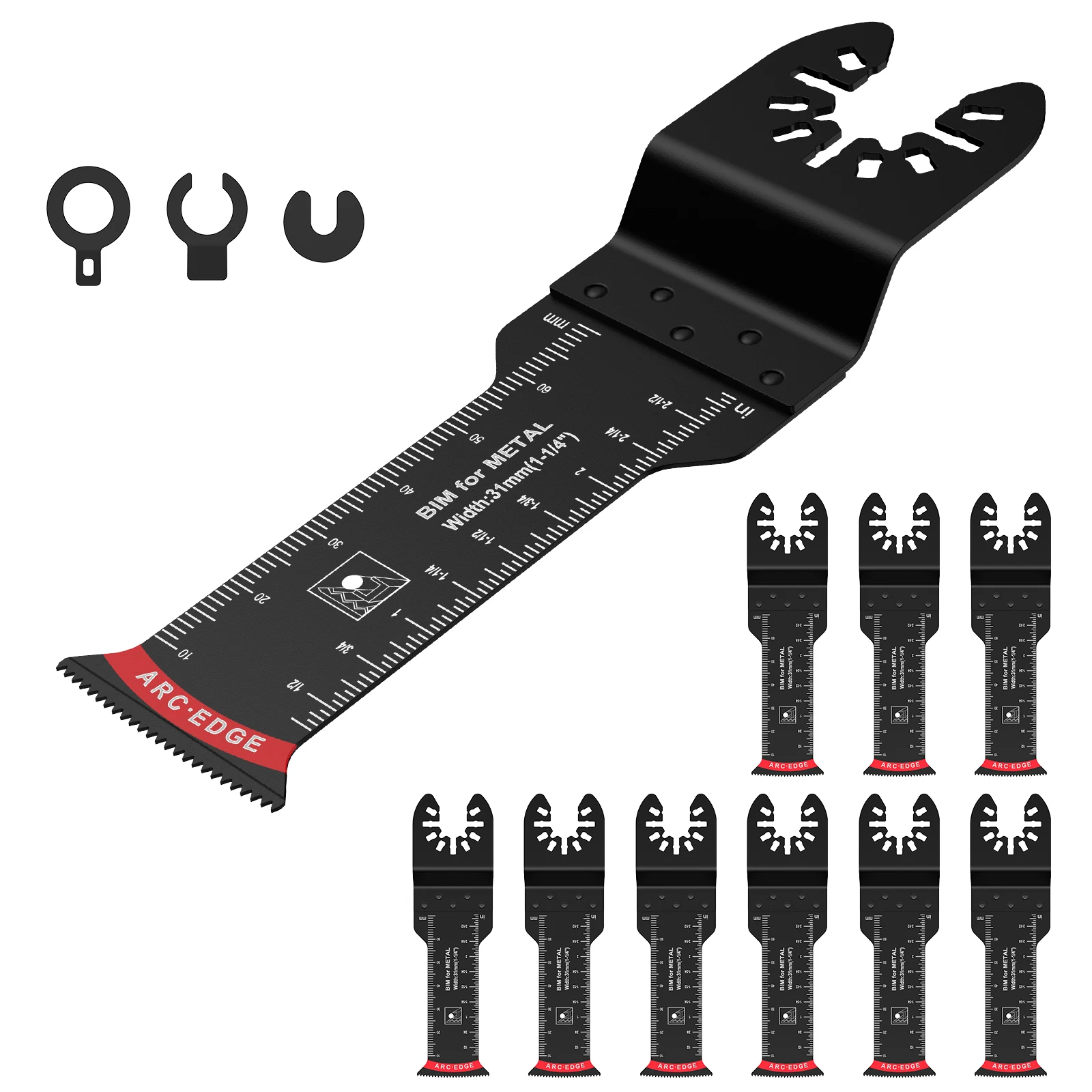 610PcsOscillatingSawBladesExtraLongArcEdgeMultitoolBlades