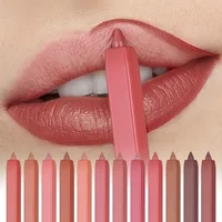 Pudaier 12-Color Lip Liner Pen Set, Long-Lasting, Waterproof, Sweatproof, Easy Blend, Non-Fade, Natural Berry Tones, Crayon Form 1