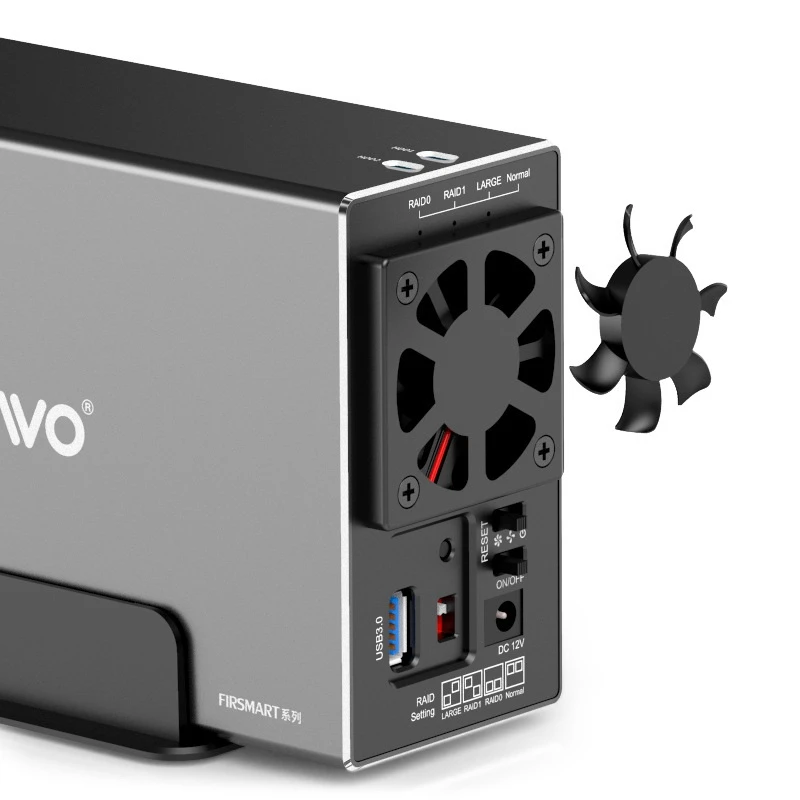 MAIWO PC용 듀얼 디스크 어레이 박스, 디스크 어레이 박스, 3.5 인치 메모리 박스, 디스크 판독 카트리지 메모리 박스, 미국 플러그, K35272U3S