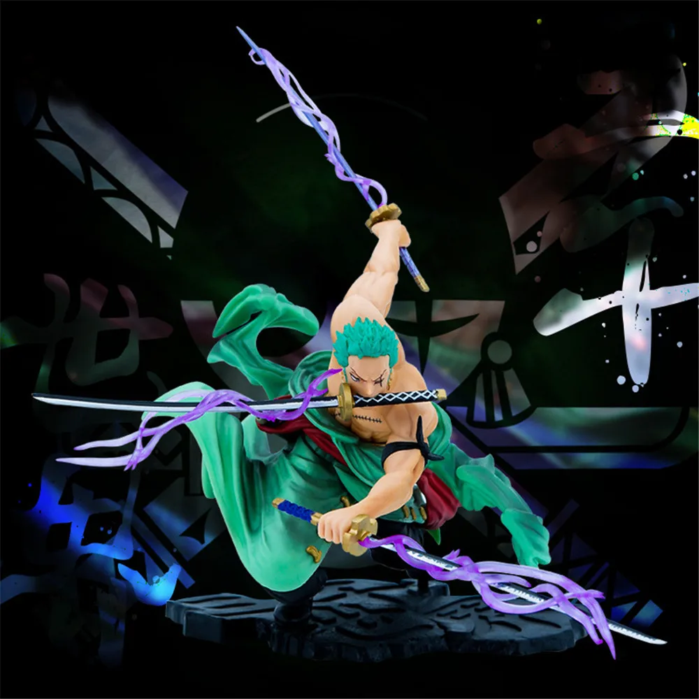 26Cm Anime One Piece Roronoa Zoro Tre Lame Sa-Massimo Manga Pvc Action Figure Collection Model Toys