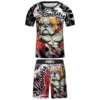 Cody Lundin Kid 4Pcs/Set MMA Jiu jitsu Rashguard T-shirt+Pant Children Bjj Gi Kickboxing Jerseys Boy Muay Thai Shorts Boxing Kit 4