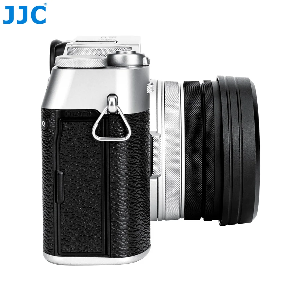 JJC Metall-Quadrat-Gegenlichtblende mit Adapterring für Fujifilm X100VI X100V Objektivschutz mit Objektivkappe – Detail 9
