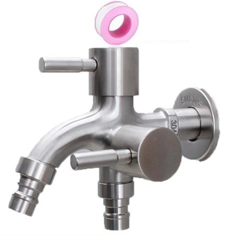 

Stainless Steel Bathroom Basin Faucets Water Purification Tap Dual Handle Multifunctional Stainless Steel Faucets Two Way Taps