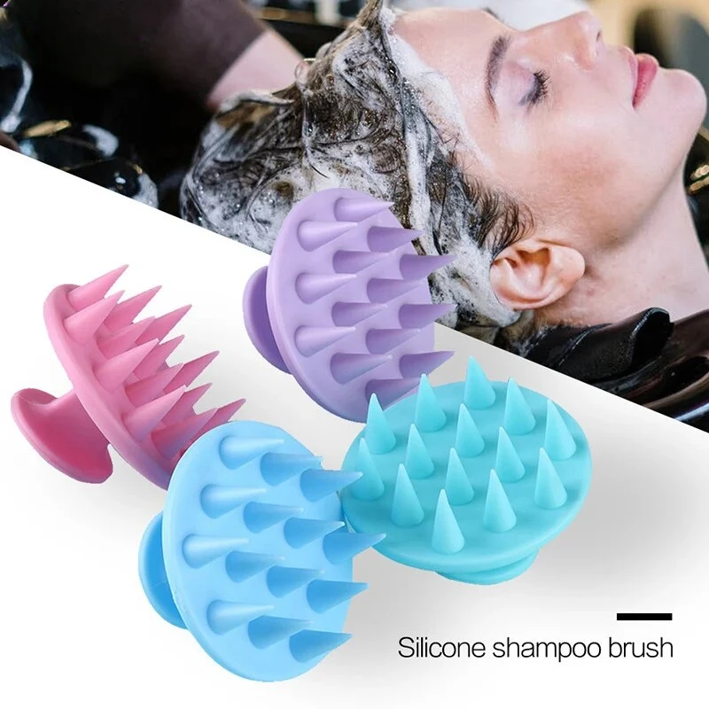 

Head Massage Instrument Silicone Hair Scalp Massage Brush Comb Shampoo Hair Washing Comb Magic Handle Brush Spa Massage Brush