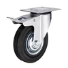 Factory Direct Sale 80-200mm Diameter Wheel Rubber Swivel Caster Industrial Multifunctional Trolley Caster 6