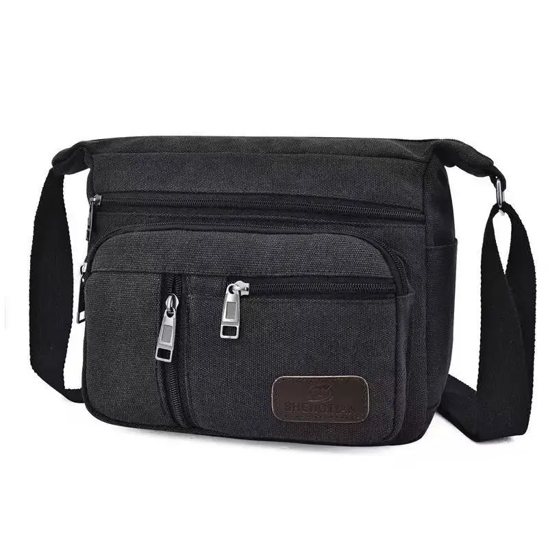Men's Luxury Canvas Crossbody Tote - Fashionable High-Quality Shoulder Bag