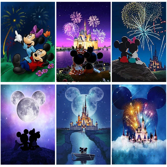 Disney DIY Diamond Painting Mickey Mouse Minnie Full Embroidery Cross  Stitch Moon 5D Mosaic Picture Cartoon Handmade Hobby - AliExpress