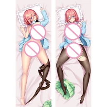 Sexy anime nakano miku fronha quintupletos quintessential cosplay dakimakura abraçando corpo travesseiro capa otaku presentes
