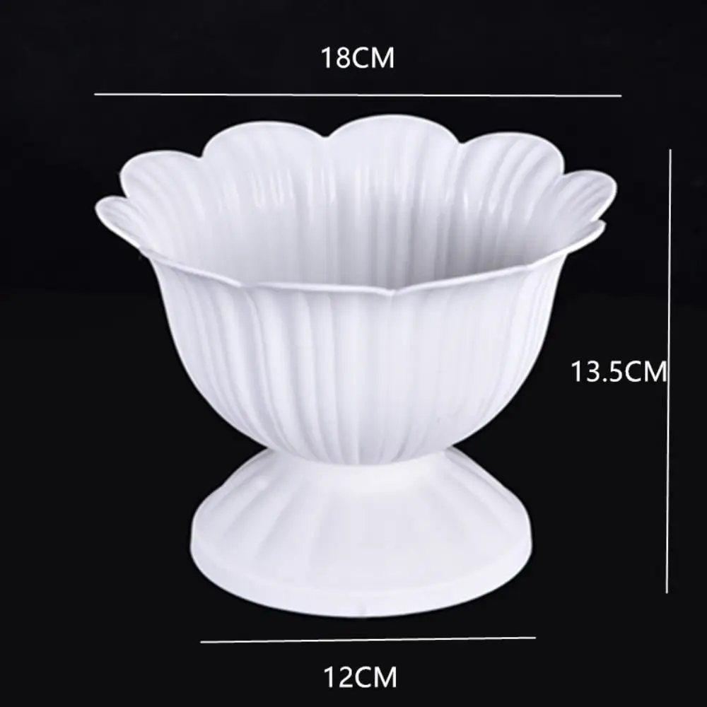 Elegant Plastic Flower Planter Ornament for Succulents and Garden Décor