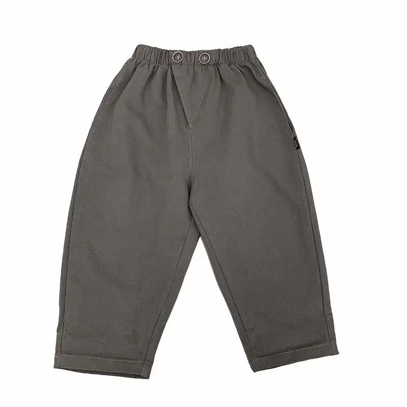 Boy's Pants & Capris Korean Loose Casual Pants for Kids Spring Autumn Solid Trousers Cotton Children Trousers