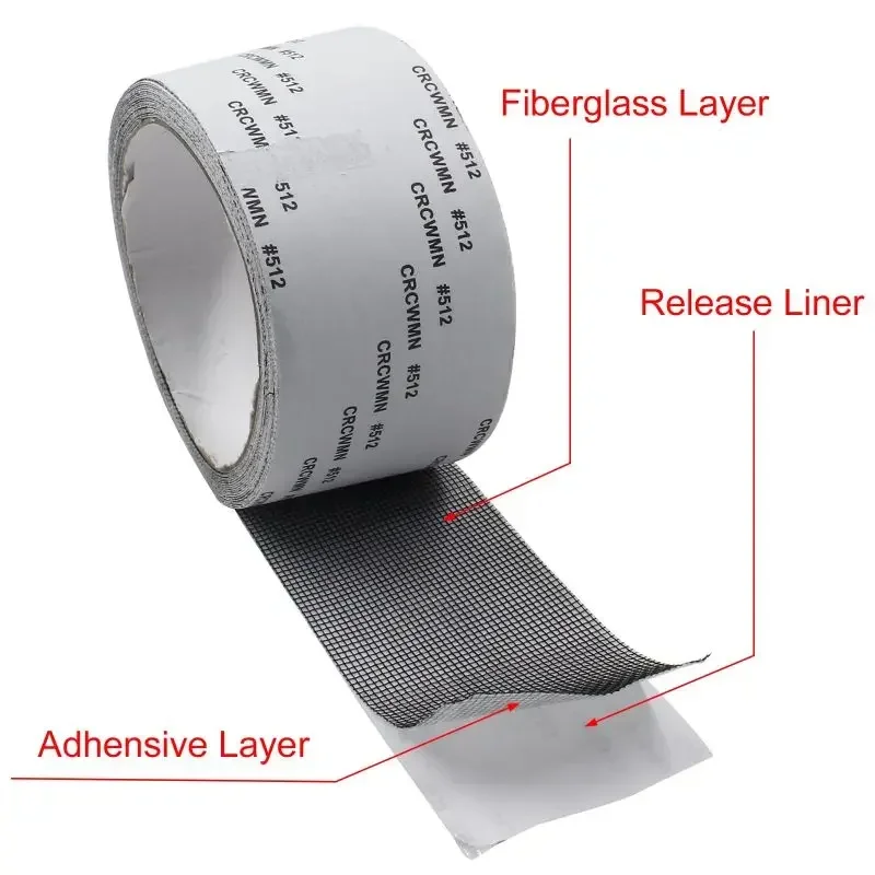 Screen Repair Tape 5x200cm Window Door Waterproof Mosquito Net Patch Self-adhesive Super Fix Mesh Netting Broken Holes Tool