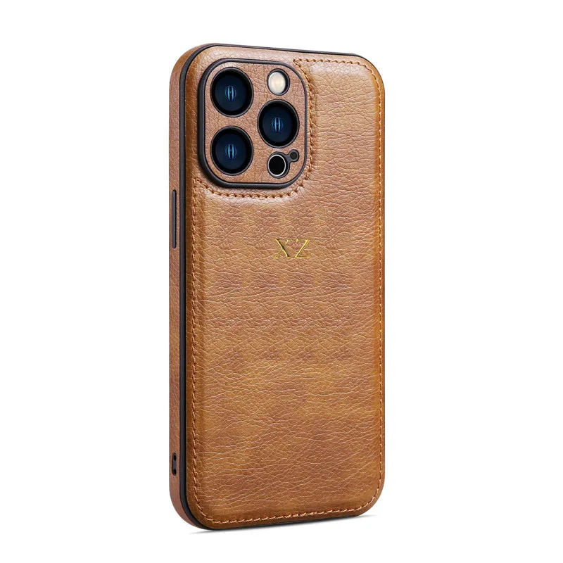 thumbnail image 1 of Personalise Gold Initial Letters Leather PU Soft Case For Iphone 14 11 13 12 15 Pro Max XR Xs max 14 15 Plus Luxury Covers, 1 of 5