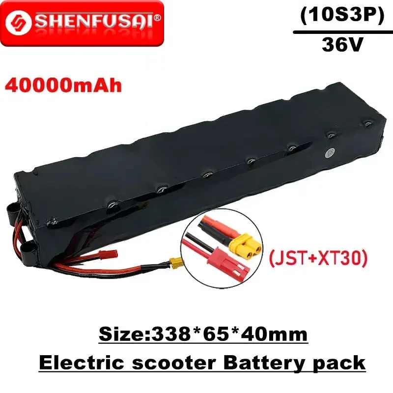 

10s3p 36v Li Ion Battery Pack, 40ah, jst + xt30 connector, built - in BMS, for Electric Bike, scooter,Small American car