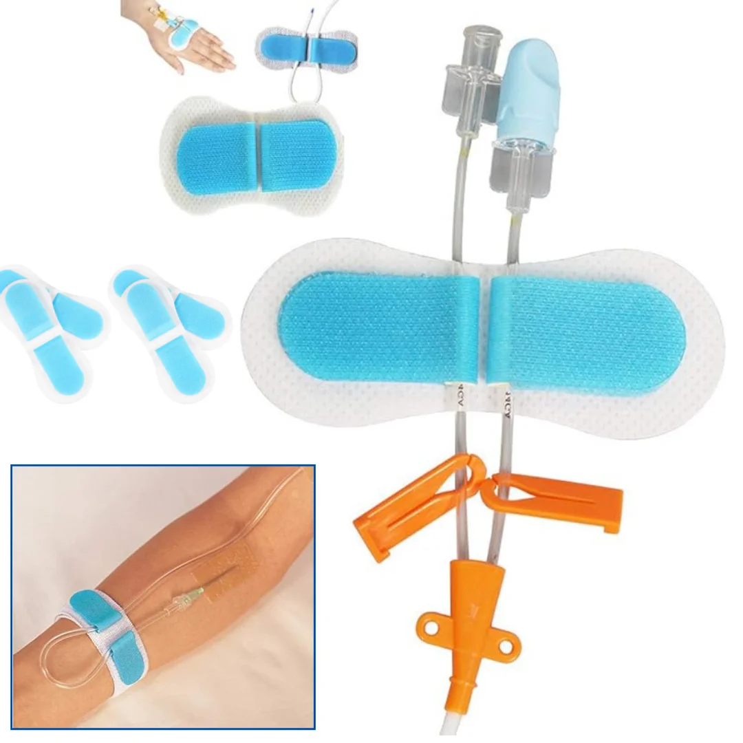 30 Pack Catheter Holder Stickers Urine Bag Tube Fixed Tape Sterile Catheter Tube Stabilization Device Fixation Stickers catheter holder stickers