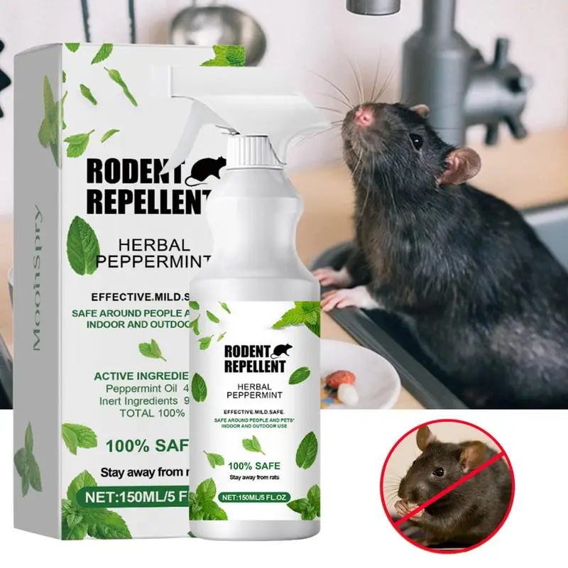 Outdoor Mouse Control Spray 150ml Peppermint Anti Mice Spray Mouse Defense For Indoor And Outdoor Humane Trap Substitute