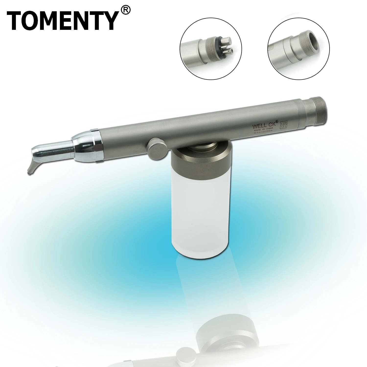 

TOMENTY Dental Aluminum Oxide Micro Blaster with Water Spray Microetcher Alumina Sandblasting Gun Air Polisher Dentist Equipment