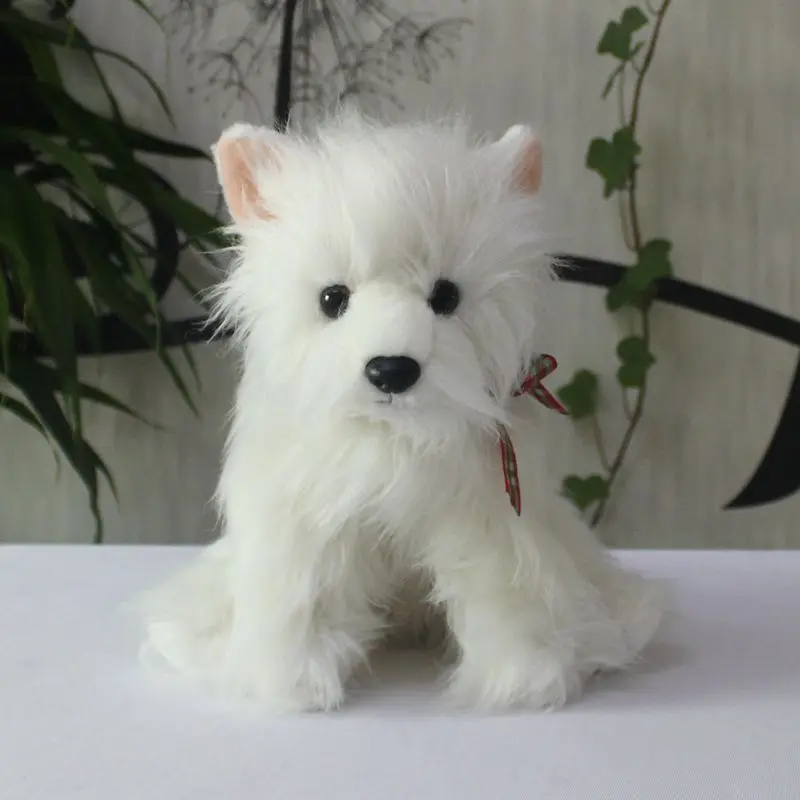 lovely plush white dog toy  West Highland White Terrier doll gift about 26cm